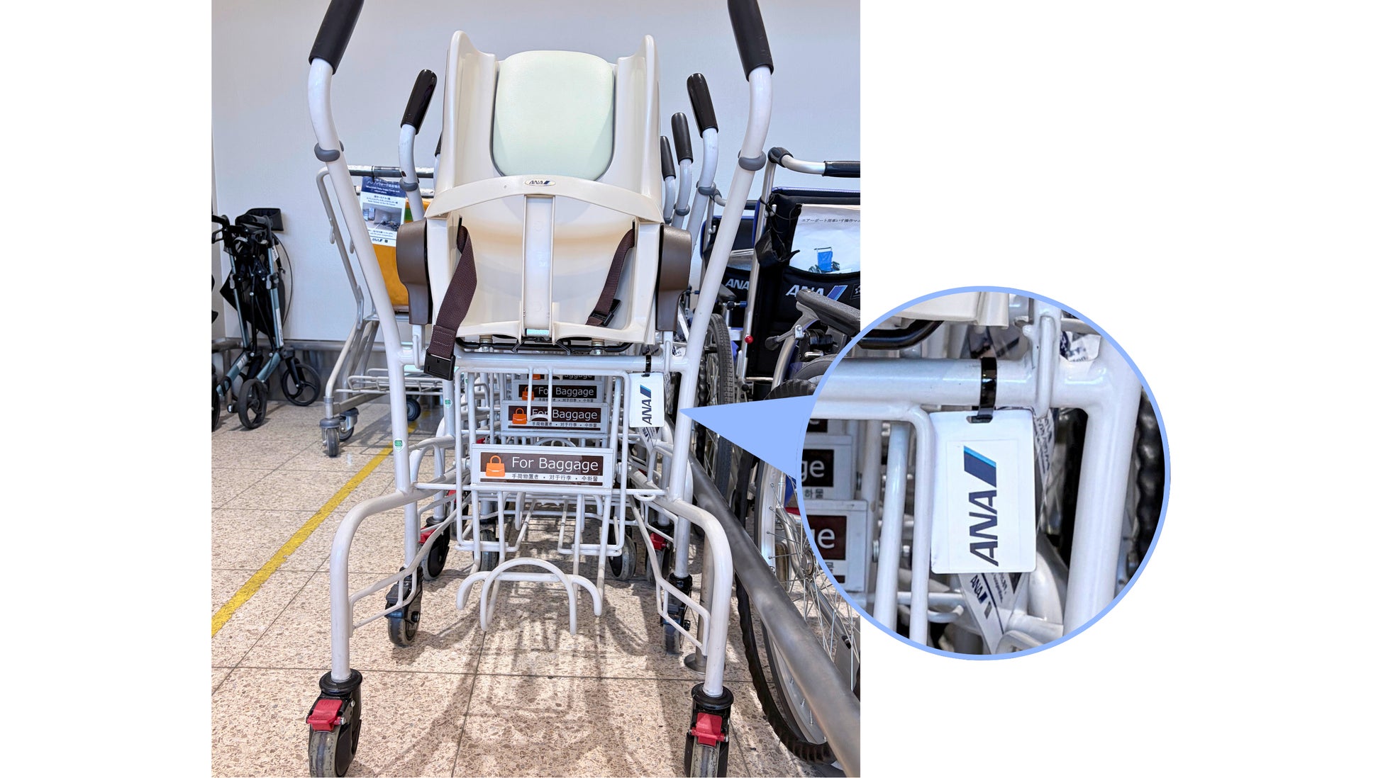 ANA大阪空港、Beacapp Tagで歩行補助具の所在地を可視化し、年間約2,312時間の備品を探す時間を削減