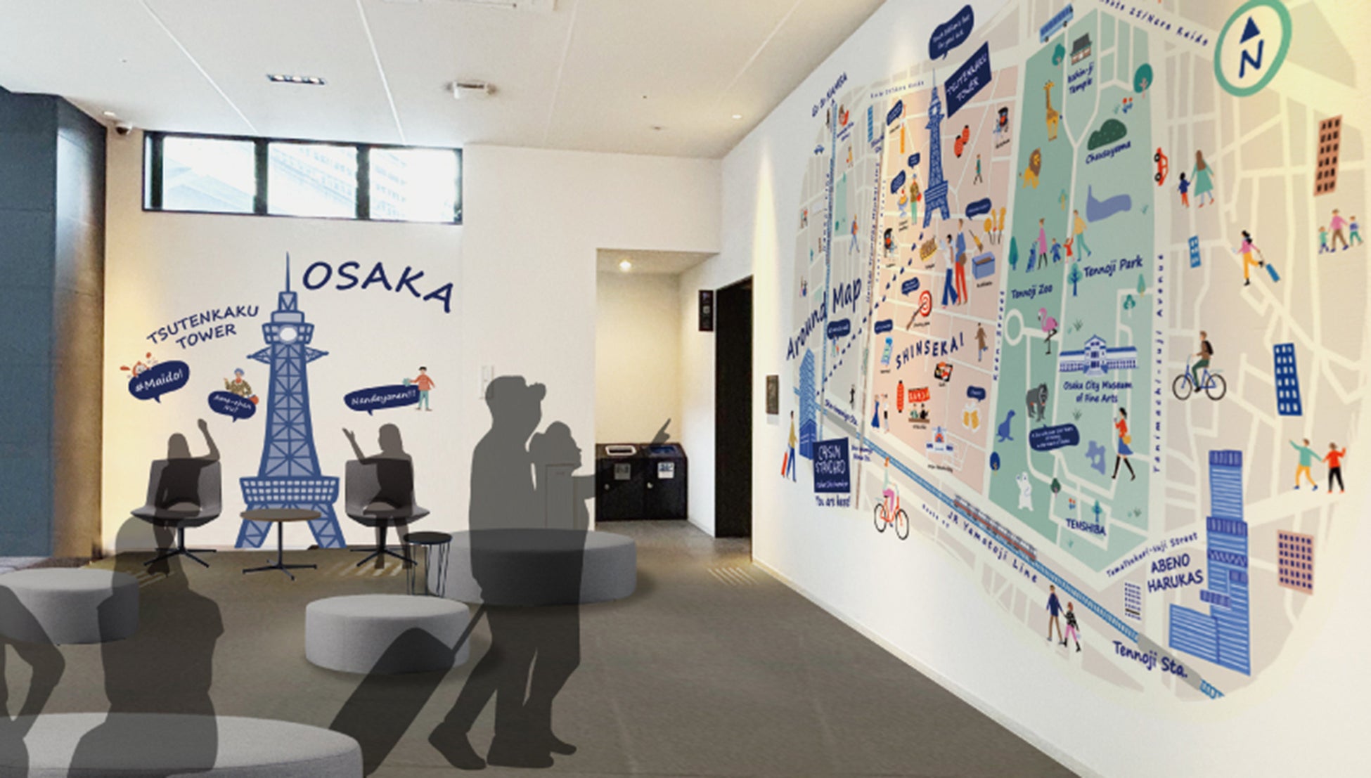 南海電鉄直営ホテル「チサン スタンダード 大阪新今宮」が通天閣のパートナーホテルになります