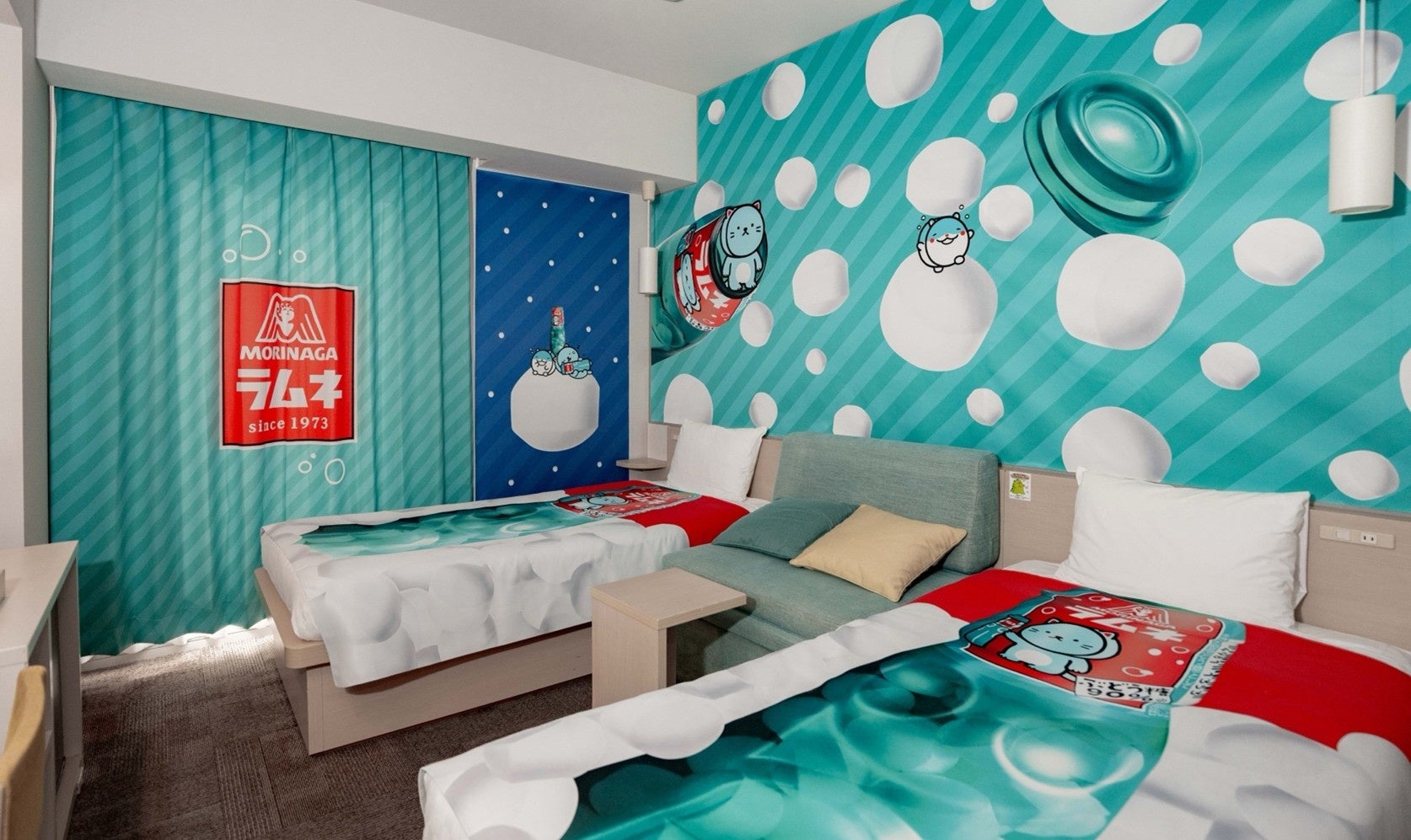 世界初！ラムネにまみれて、見て、食べて、遊ぶ体験型客室　「森永ラムネルーム」をプロデュース変なホテルより3月12日（木）から順次発売