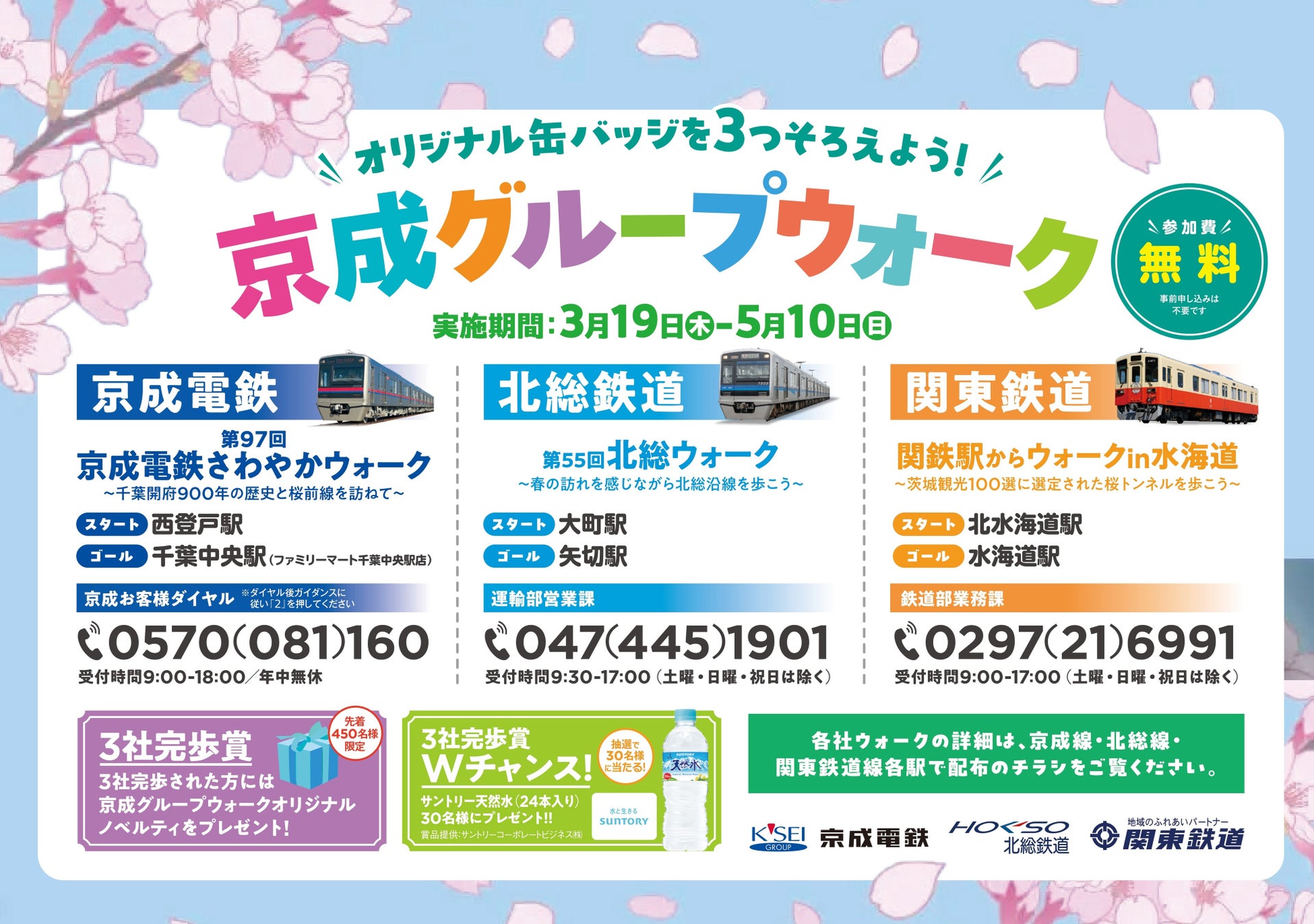 京成グループ鉄道３社共同イベント「第１０回京成グループウォーク」を開催します！