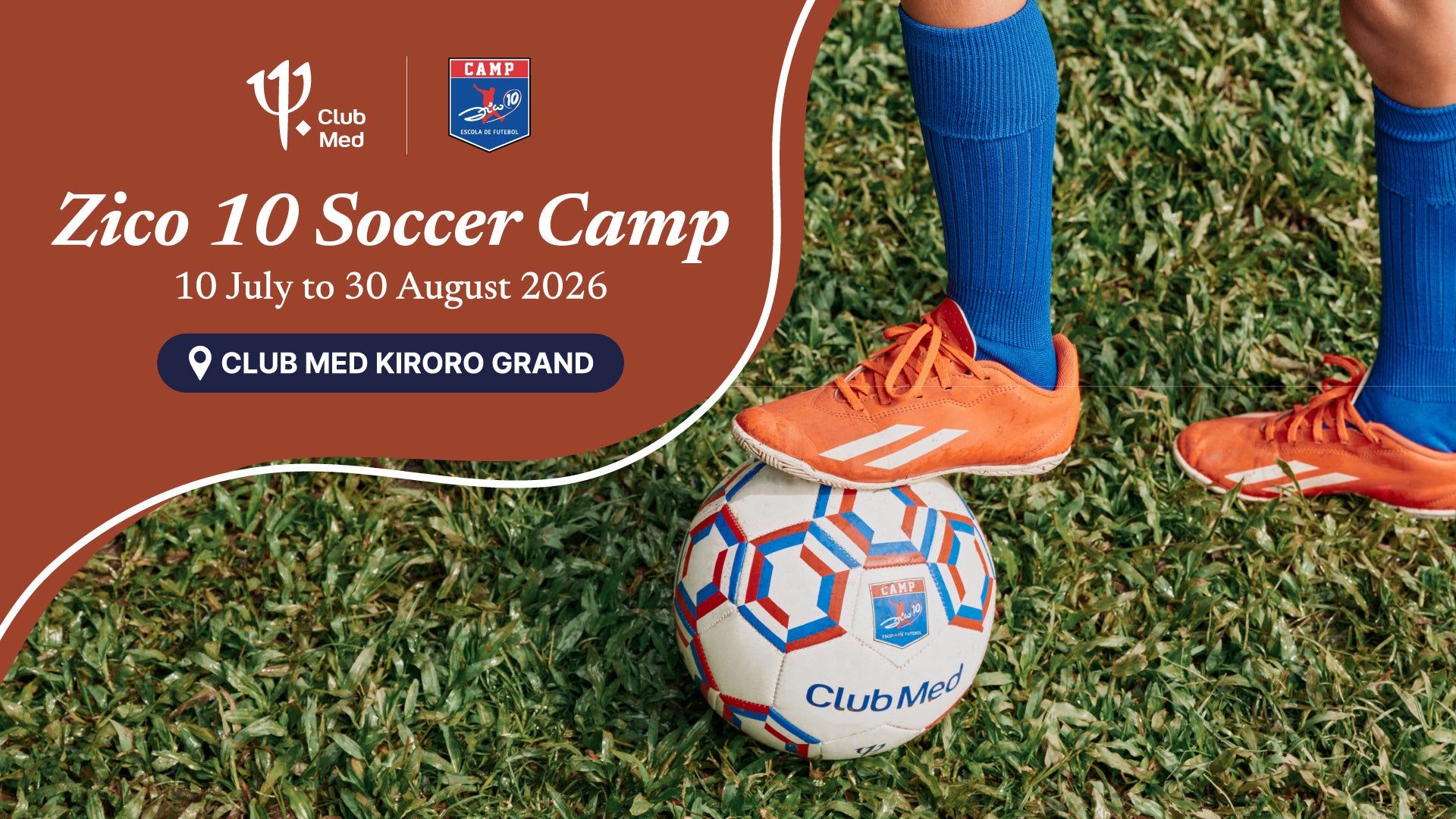 【クラブメッド】サッカー界のレジェンド・ジーコ氏監修！ 家族みんなで楽しめる「Zico 10 Camp」、今夏も北海道キロロで開催