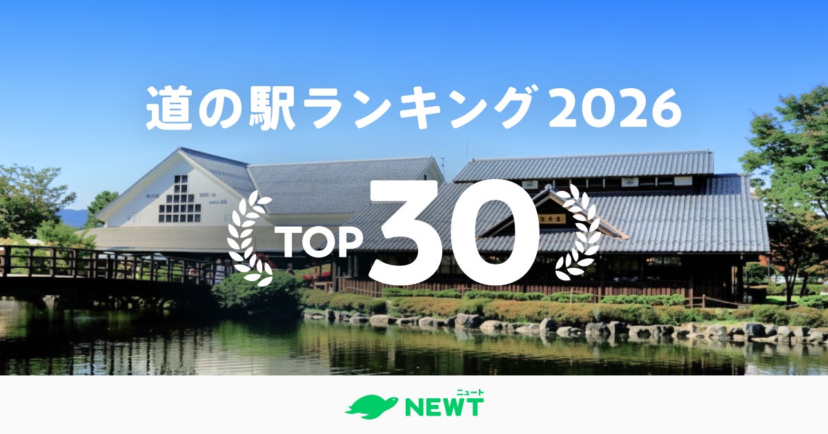 旅行アプリ『NEWT（ニュート）』、全国の道の駅1,231カ所から厳選！SNSで話題の「道の駅」ランキングTOP30を発表