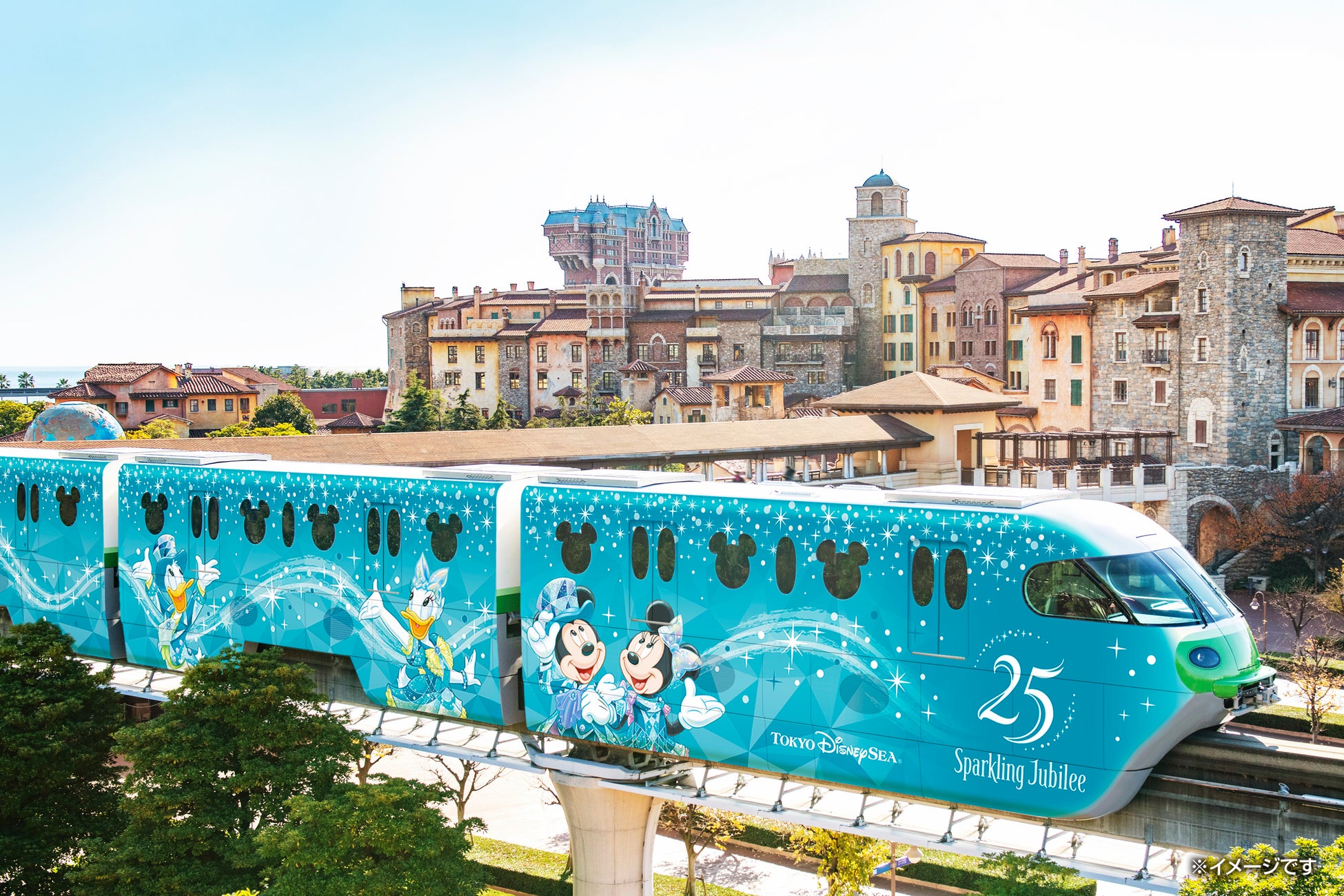 東京ディズニーシー®25周年を記念したラッピングモノレール4月15日(水)から運行開始！