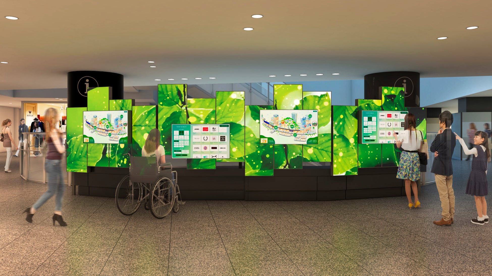 4月1日からなんばCITY本館1階エントランスにタッチインフォメーションサイネージ「Nankai Namba Navi」が登場！