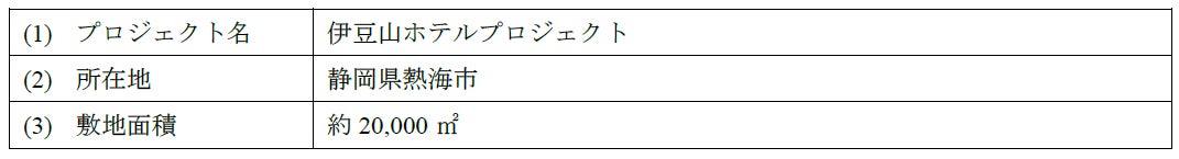 【静岡県熱海市】ホテル開発用地の取得に関するお知らせ