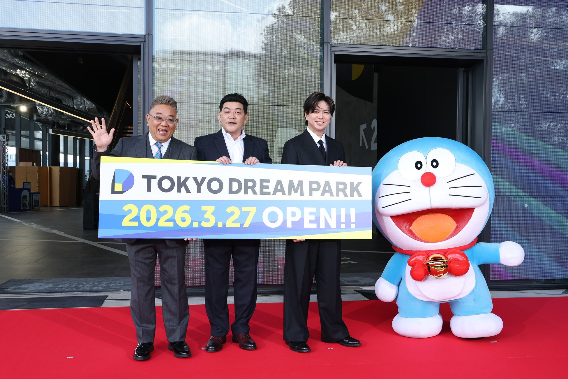 有明に誕生した複合型エンタテインメント施設「TOKYO DREAM PARK」が3月27日開業～オープニングセレモニーにはサンドウィッチマンさん、加藤シゲアキさん、ドラえもんが登壇～