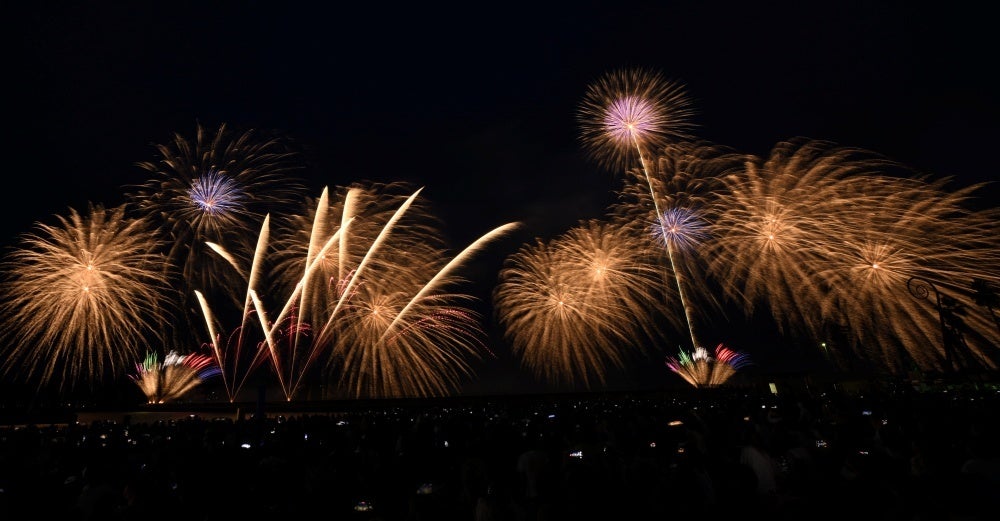 【和歌山マリーナシティ】夜空を華麗に彩る花火ショーGWに開催！黒潮市場では春のグルメフェアも