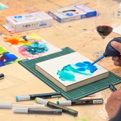 ～シードルを片手にアート体験～SAKE ART×サンクゼール 初のコラボによる特別ワークショップを開催