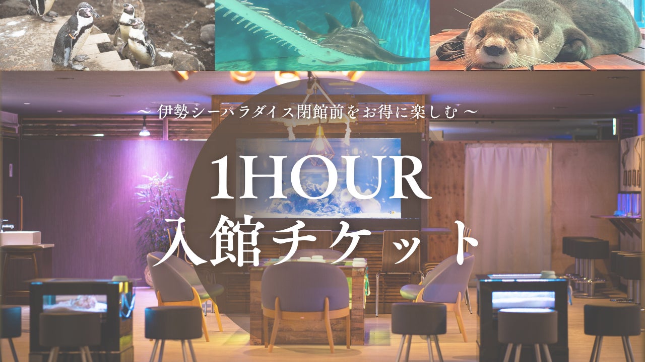 NEWチケット“水族館閉館前をお得に楽しむ”「1HOUR入館チケット」期間限定販売開始！