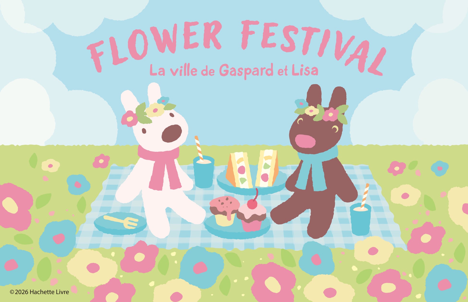 富士急ハイランド・リサとガスパール タウン「フラワーフェスティバル」4月11日〜7月5日開催　～春のお花と るんるんピクニック～