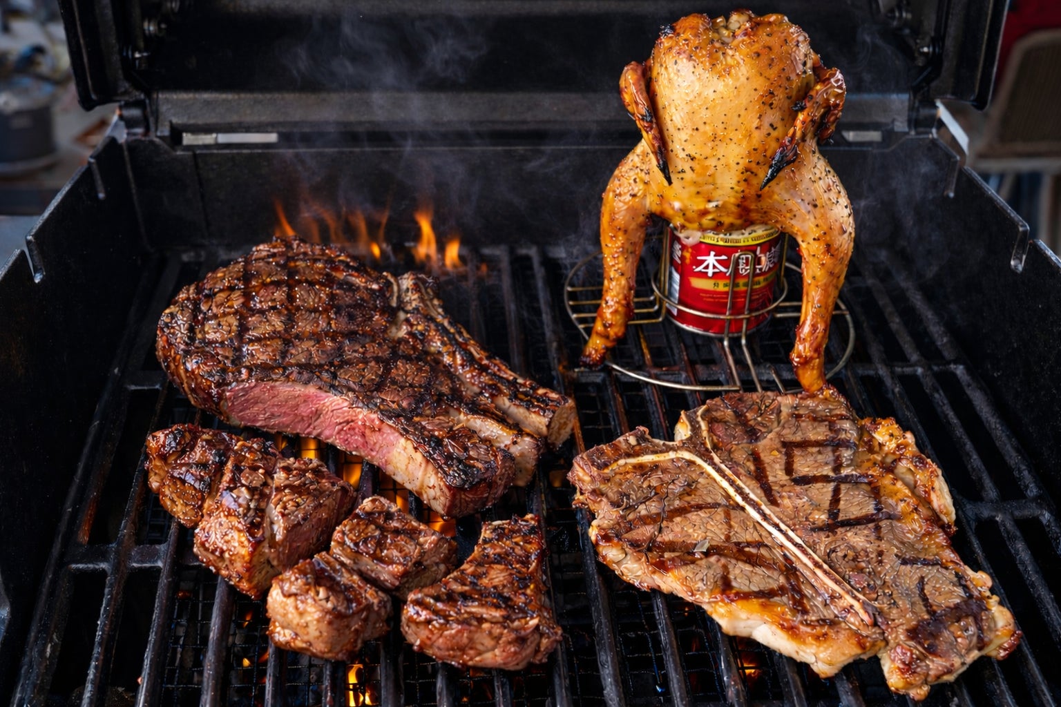 【GW初日、大阪ベイのホテル屋上で豪快肉三昧！】4月29日「肉の日」に、ビア缶チキンとトマホークが並ぶ限定セットを29％オフで販売開始