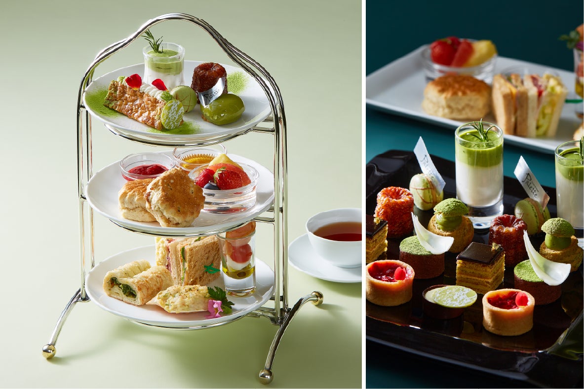 【水戸プラザホテル】新緑を味わう贅沢。抹茶やピスタチオなど、グリーンカラーに染まる爽やかなアフタヌーンティーが登場！