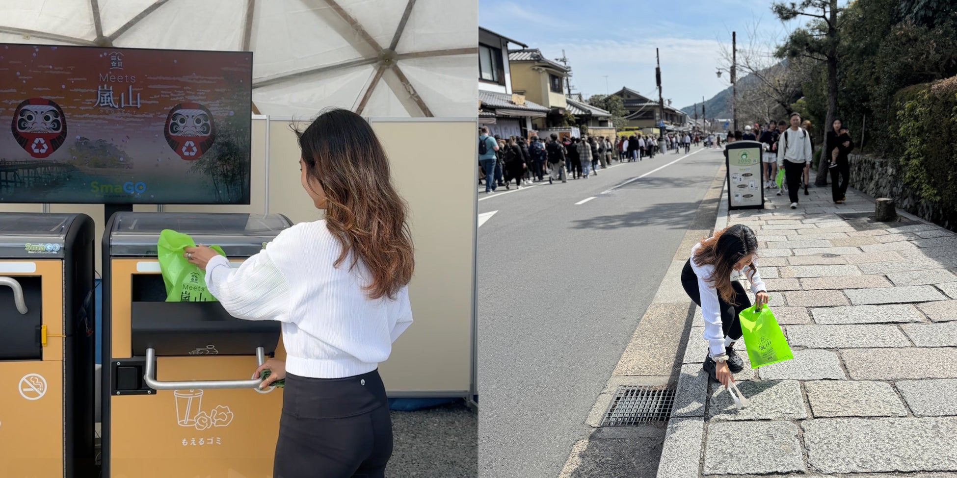 【開催レポート】2日間で500名が参加！京都・嵐山でスマートゴミ箱SmaGOを活用したクリーンアップイベントを実施