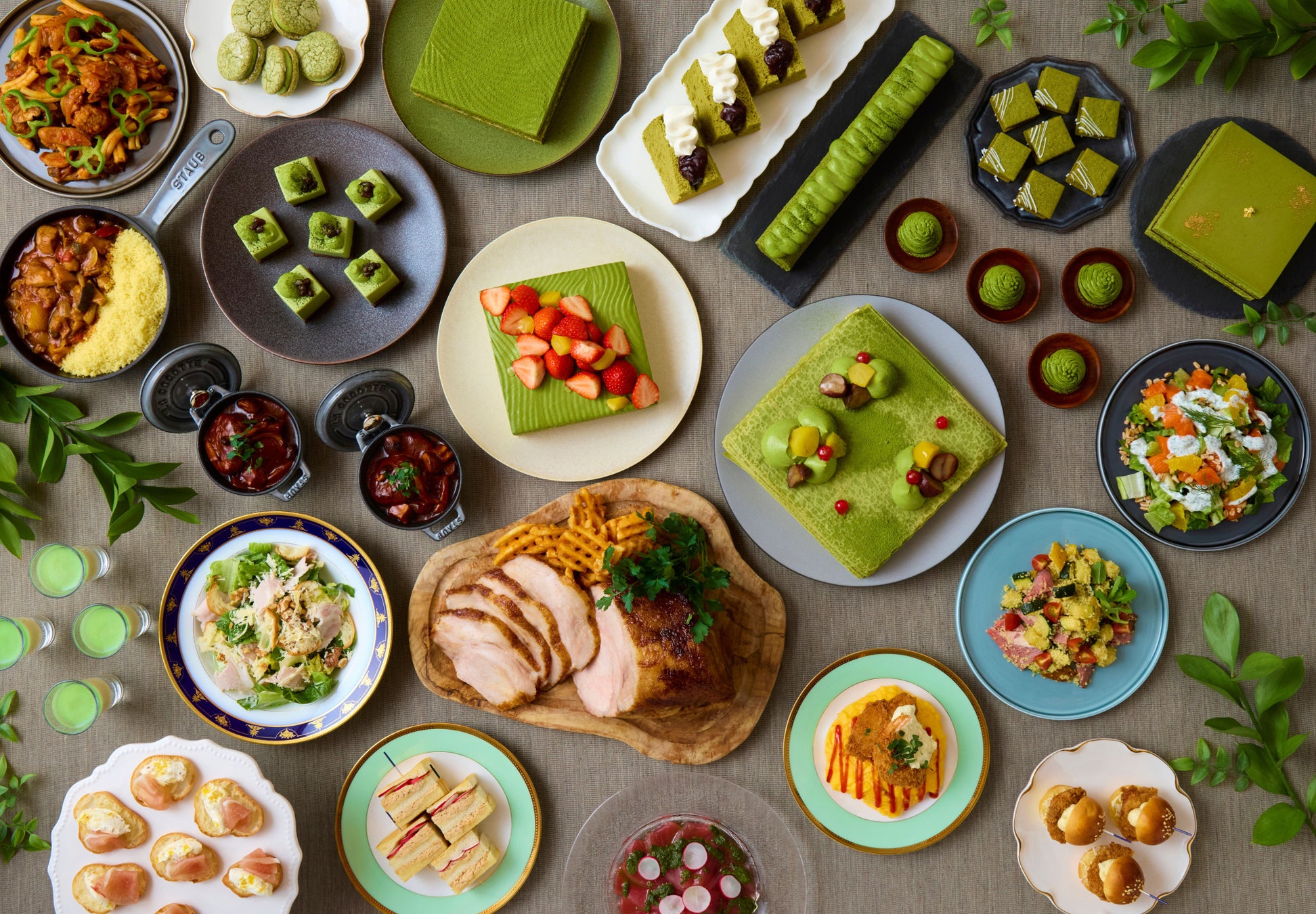 【リーガロイヤルホテル大阪】初夏の爽やかな緑と香りに癒される 抹茶尽くしスイーツと料理充実のビュッフェを開催