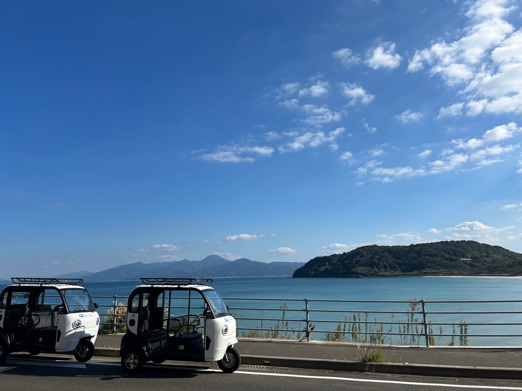 【佐賀県唐津市】九州のアクティビティ！ルートグランブルーを体験できる！電動トゥクトゥクレンタカー「Kari Tuku」