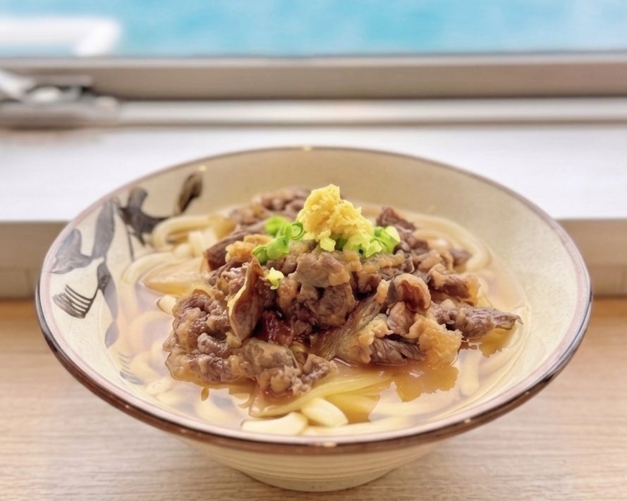 4月24日、船内うどん店に新メニュー「国産和牛のプリプリ柔らか肉うどん」が登場！