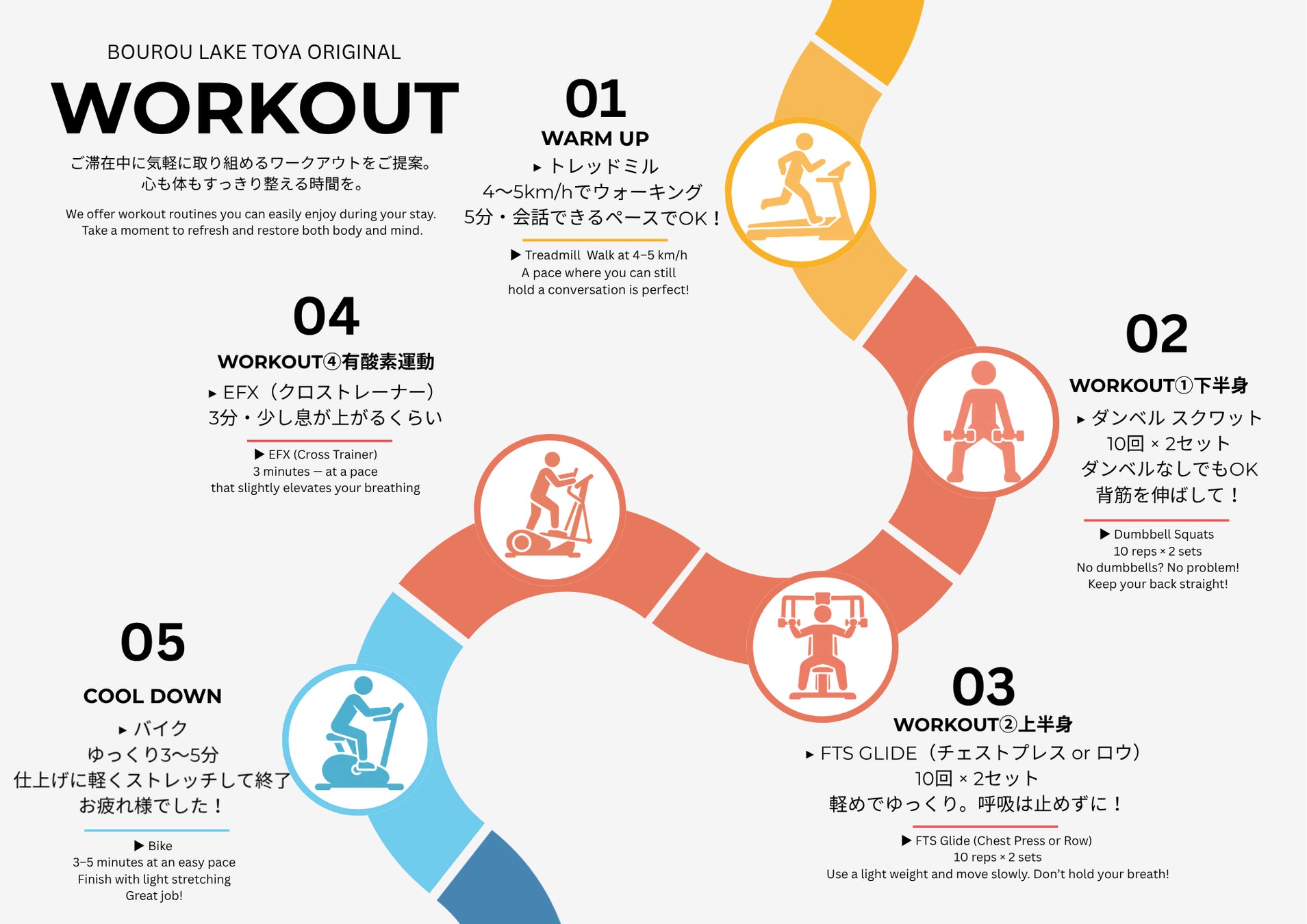 フィットネスジムから始まる、新しい滞在体験を～【BOUROU　LAKE　TOYA/洞爺湖温泉】