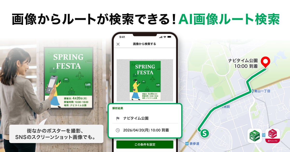 『NAVITIME』、画像からルート検索ができる新機能を提供開始