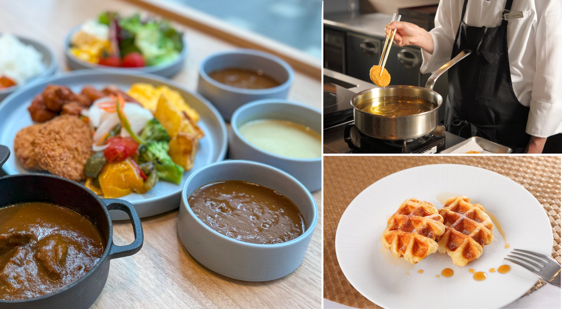 【ホテル オリエンタル エクスプレス 鹿児島天文館】行列を生んだ人気カレーブッフェにライブキッチンを導入　揚げたてメニューと焼きたてスイーツを提供