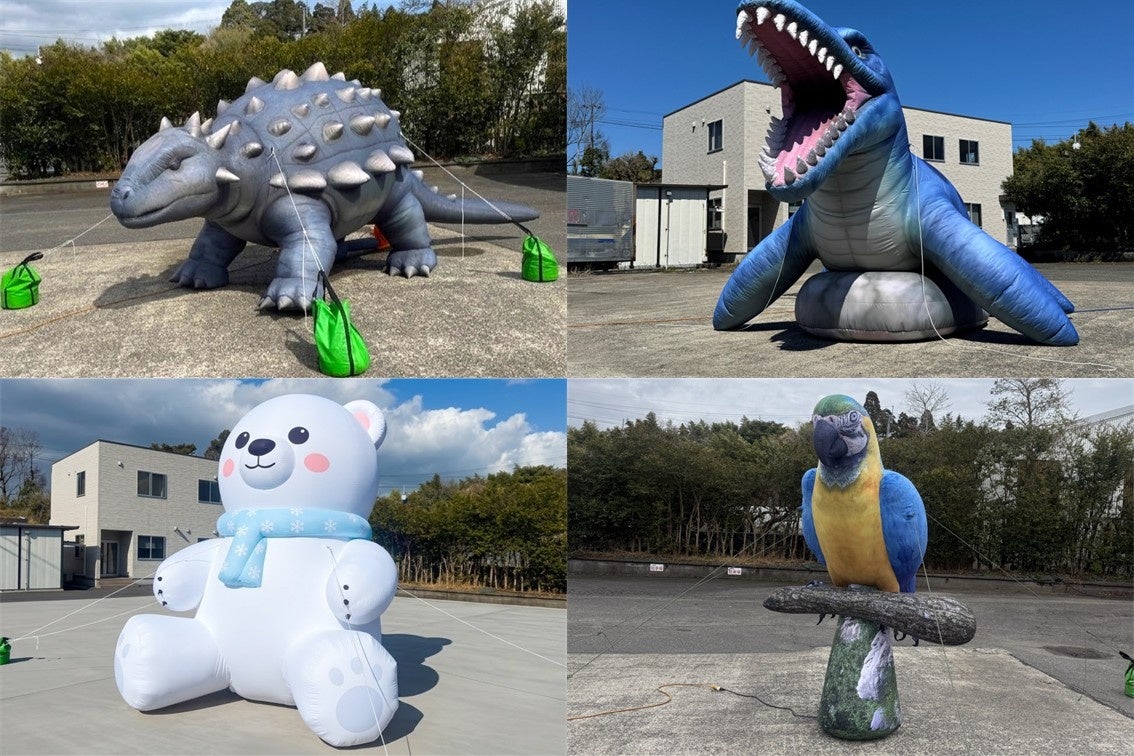 エアー造形『ミストバルーン®』シリーズ　恐竜・どうぶつ新4種のレンタルを開始 ー 熱中症対策と集客の課題を同時に解決
