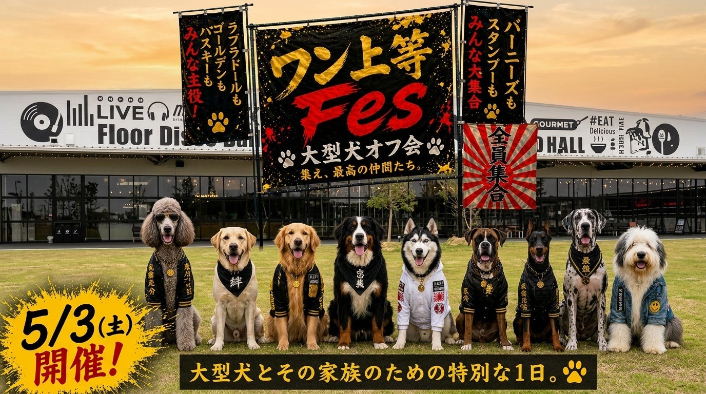 【GWの思い出はこれで決まり！】愛犬が主役になる大型犬フェス開催｜大阪・岸和田 WHATAWON