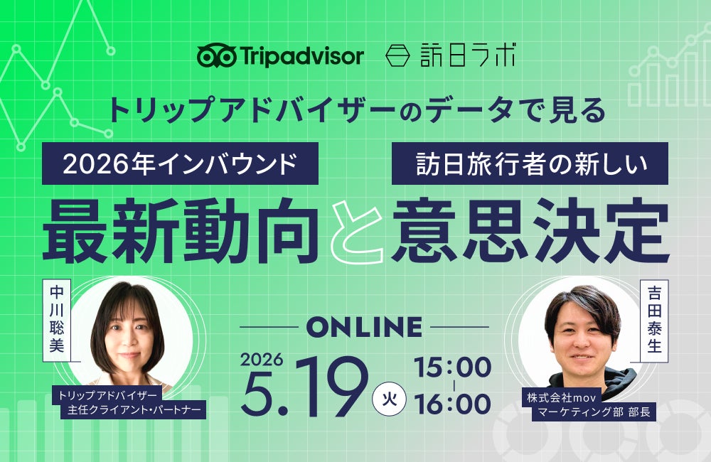 【5/19開催】トリップアドバイザーの最新データで読み解く2026年インバウンド動向と旅行者の意思決定プロセス