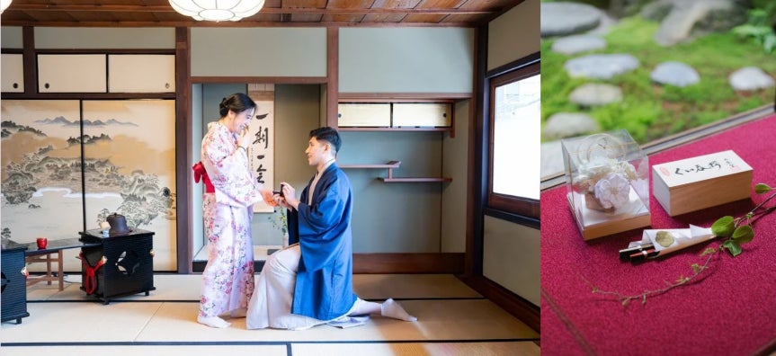 登録有形文化財で、一生に一度の思い出を。茶道体験施設『Kimono Tea Ceremony MAIKOYA』「プロポーズプラン」開始のお知らせ