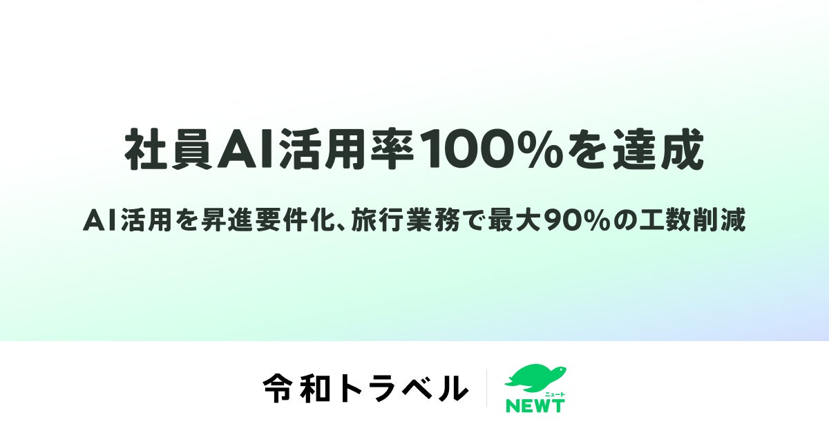 令和トラベル、社員AI活用率100％を達成