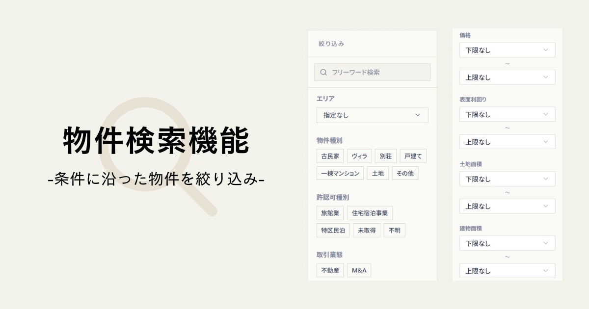 東急不動産ホールディングスグループのReINN株式会社、民泊・旅館業に特化した物件売買サイト『INNsight by ReINN』を提供開始
