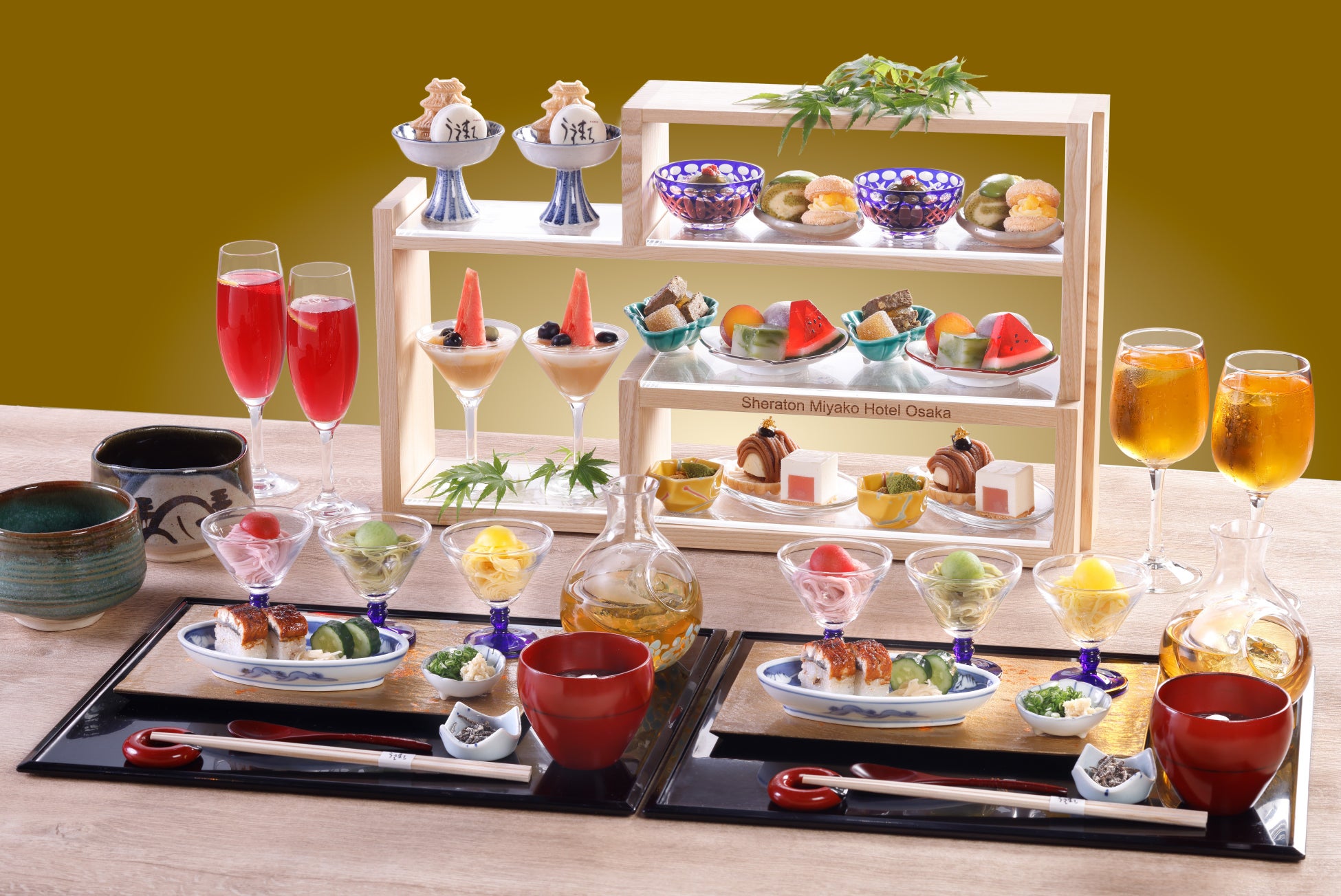 【シェラトン都ホテル大阪】日本の夏を五感で味わう和のアフタヌーンティー販売 ＜着物・浴衣ご来店特典付＞