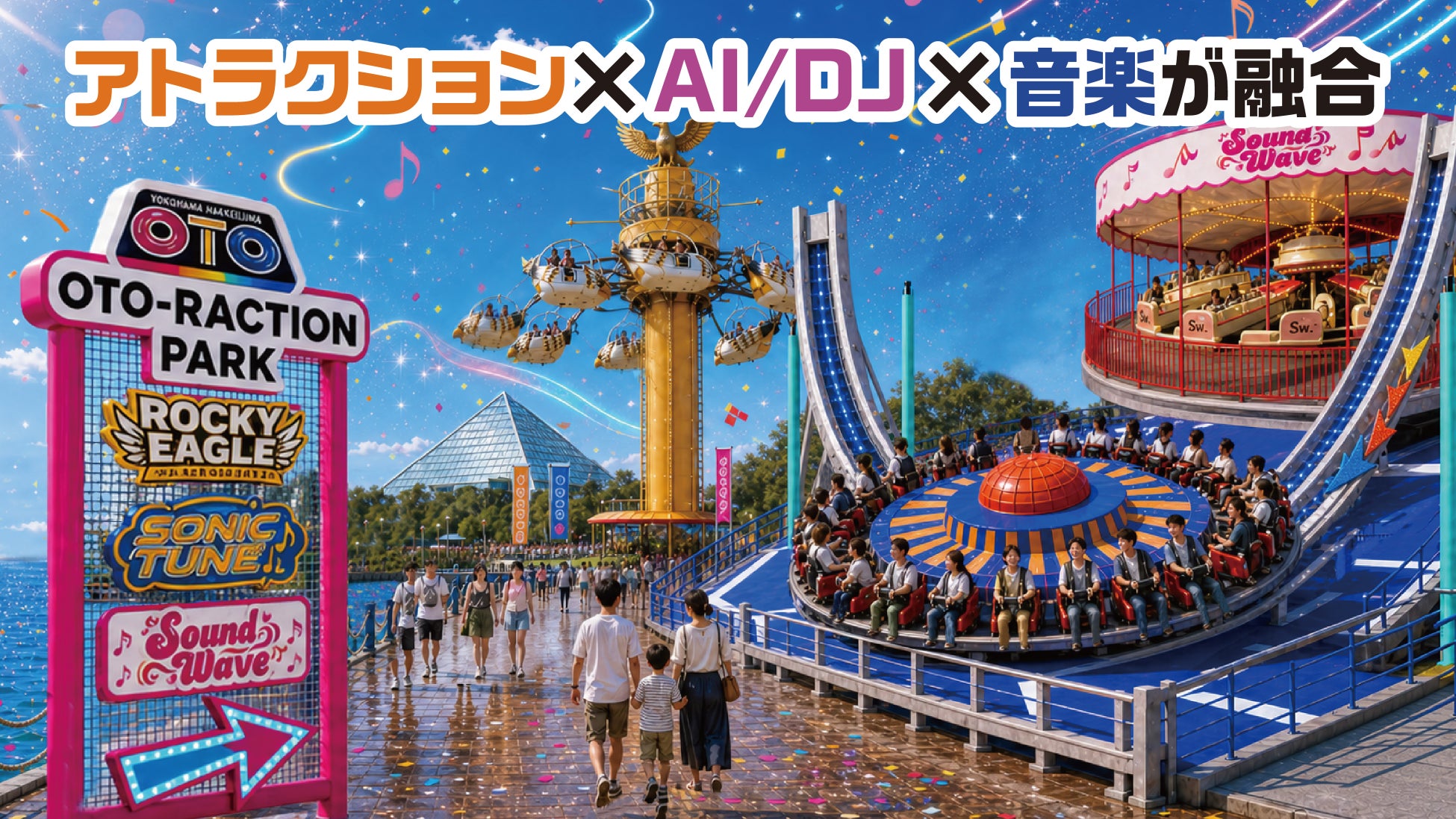 【横浜・八景島シーパラダイス】新アトラクションエリア「OTO-RACTION PARK」新アトラクション「SONIC TUNE!」「ROCKY EAGLE」２０２６年夏 誕生
