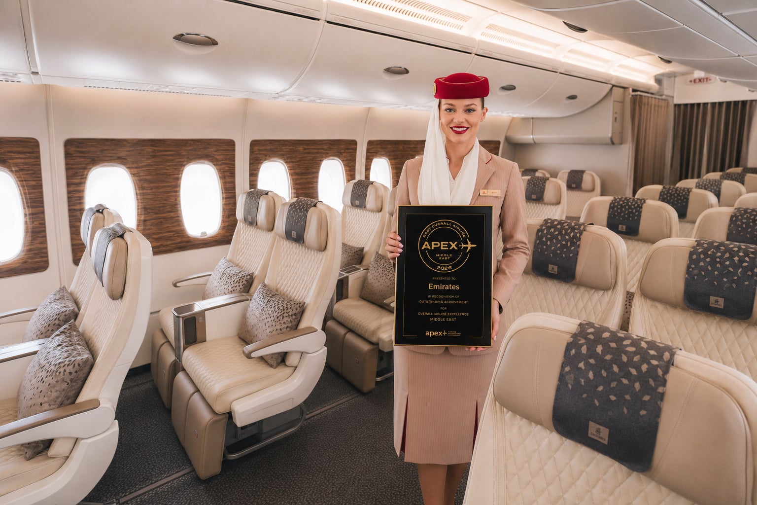 エミレーツ航空、2026 APEXアワードでBest Overall Airline in the Middle East（中東地域最優秀航空会社）を受賞