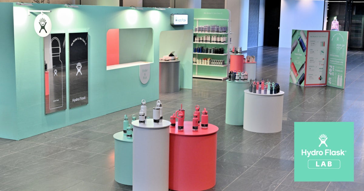 渋谷スクランブルスクエアに「Hydro Flask LAB」が登場！ハイドロフラスクの人気コンテンツ「刻印サービス」や今季の新色ボトルが大集合。