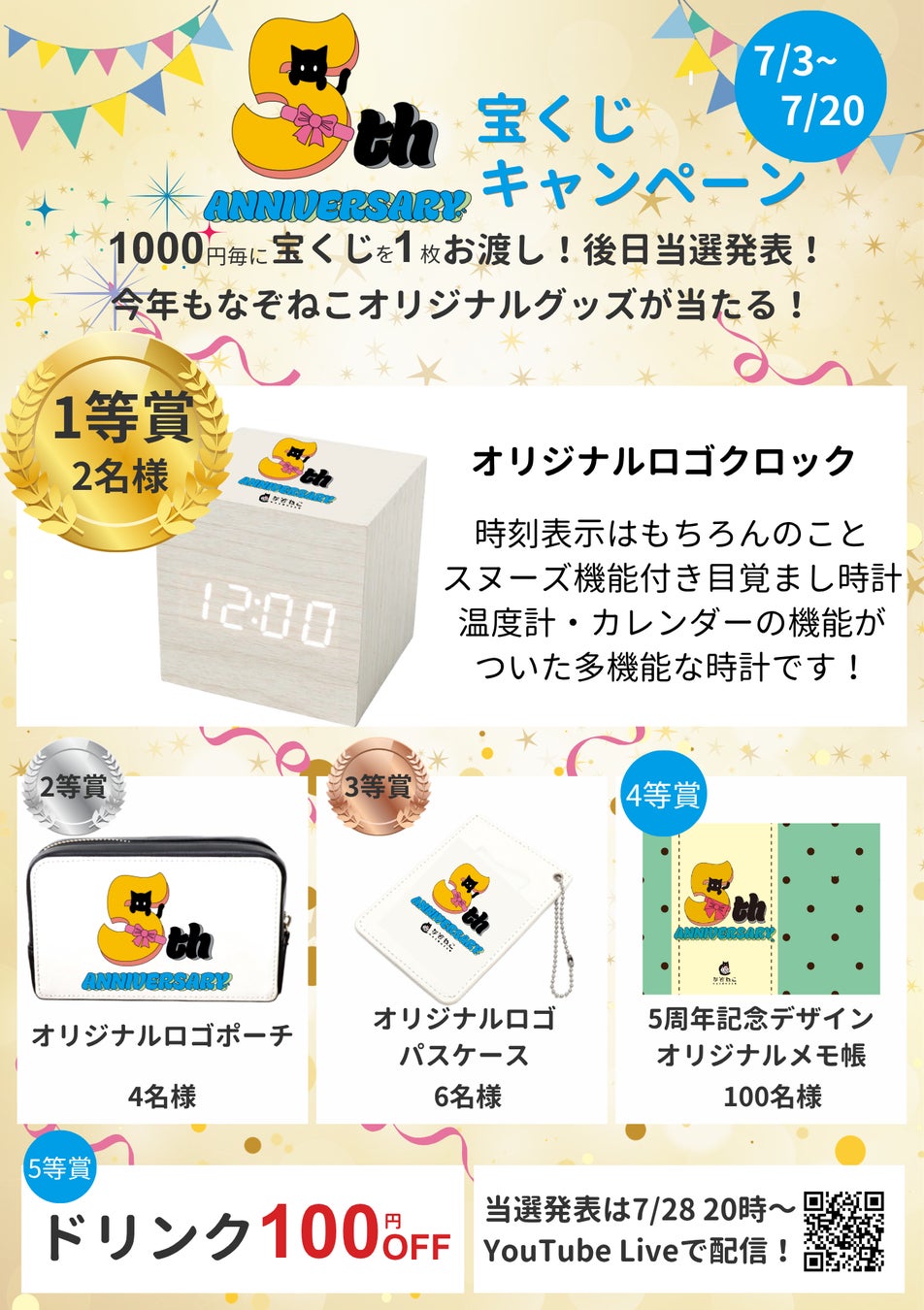 なぞねこ、5周年を祝う特別キャンペーンを実施。 感謝の気持ちを込めた豪華企画が盛りだくさんです。
