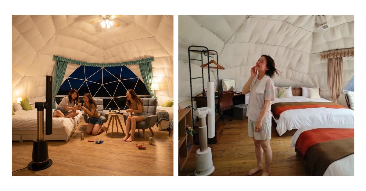 【夏のアウトドアをあきらめない】ビジョングランピングリゾート山中湖＆こしかの温泉、SharkNinjaとタッグを組み「夏のグランピングに、Shark®の涼を」提供開始。