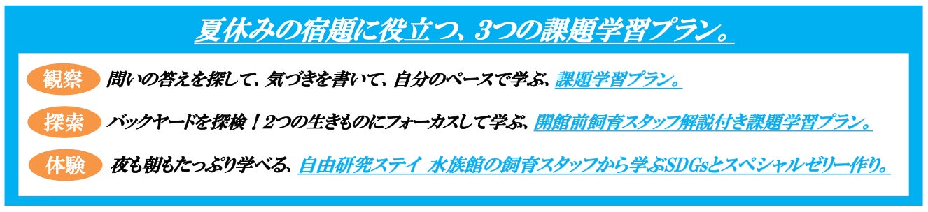 【マクセル アクアパーク品川】この夏の宿題はアクアパークで完結！危険な暑さの日こそ、屋内型水族館で涼しく、楽しく、“学びレジャー”。『課題学習プラン』
