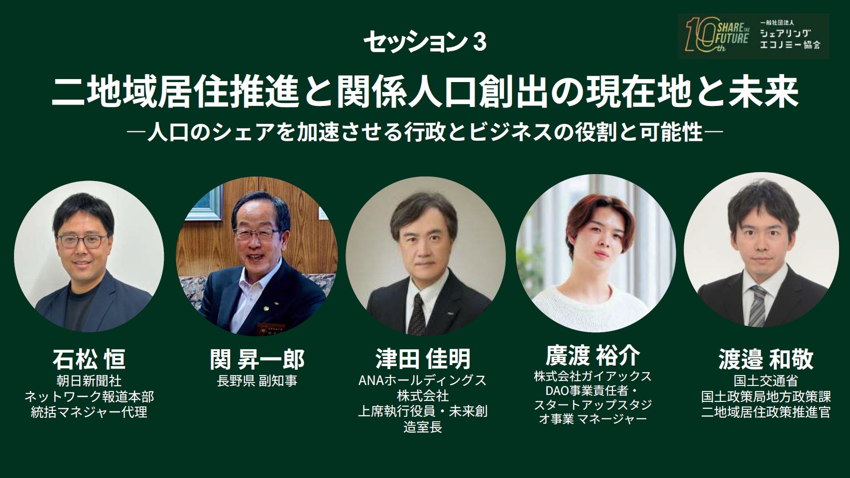 【会場満員御礼！オンライン参加受付中】「全国シェアリングシティフォーラム2026 in 福岡」の「二地域居住推進と関係人口創出」に登壇