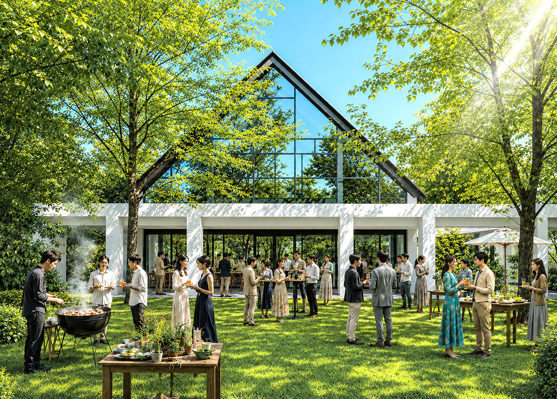 北九州で約60万人に親しまれた結婚式場が「都市の森」へ。2027年春開業「THE CENTRAL PARK KOKURA」完成予想パース公開