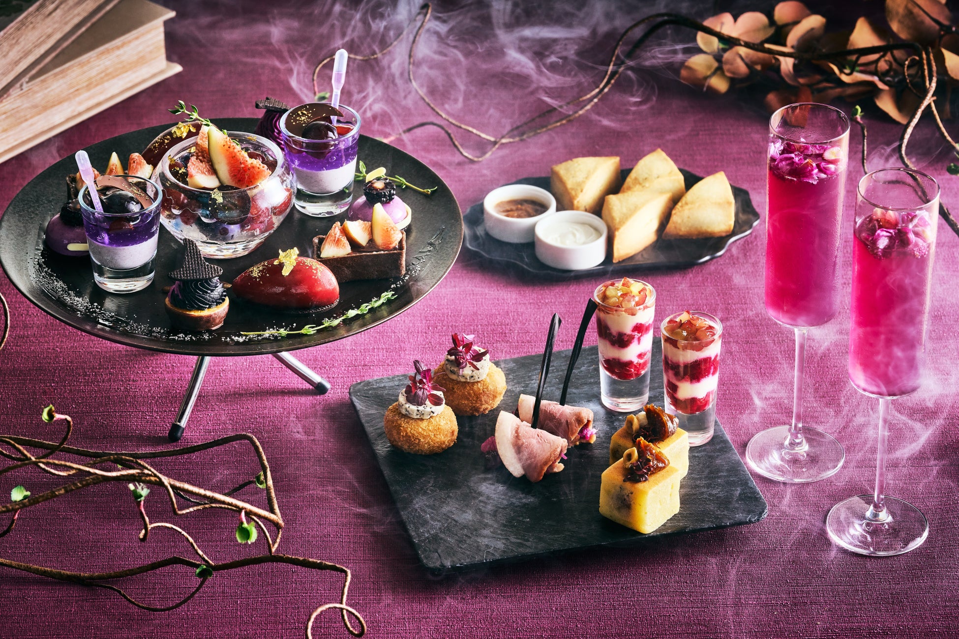 魔法にかけられた果樹園がテーマのハロウィーンアフタヌーンティー　実り豊かな秋の「Grape & Fig Halloween Afternoon Tea」を販売 ザ・プリンスギャラリー 東京紀尾井町
