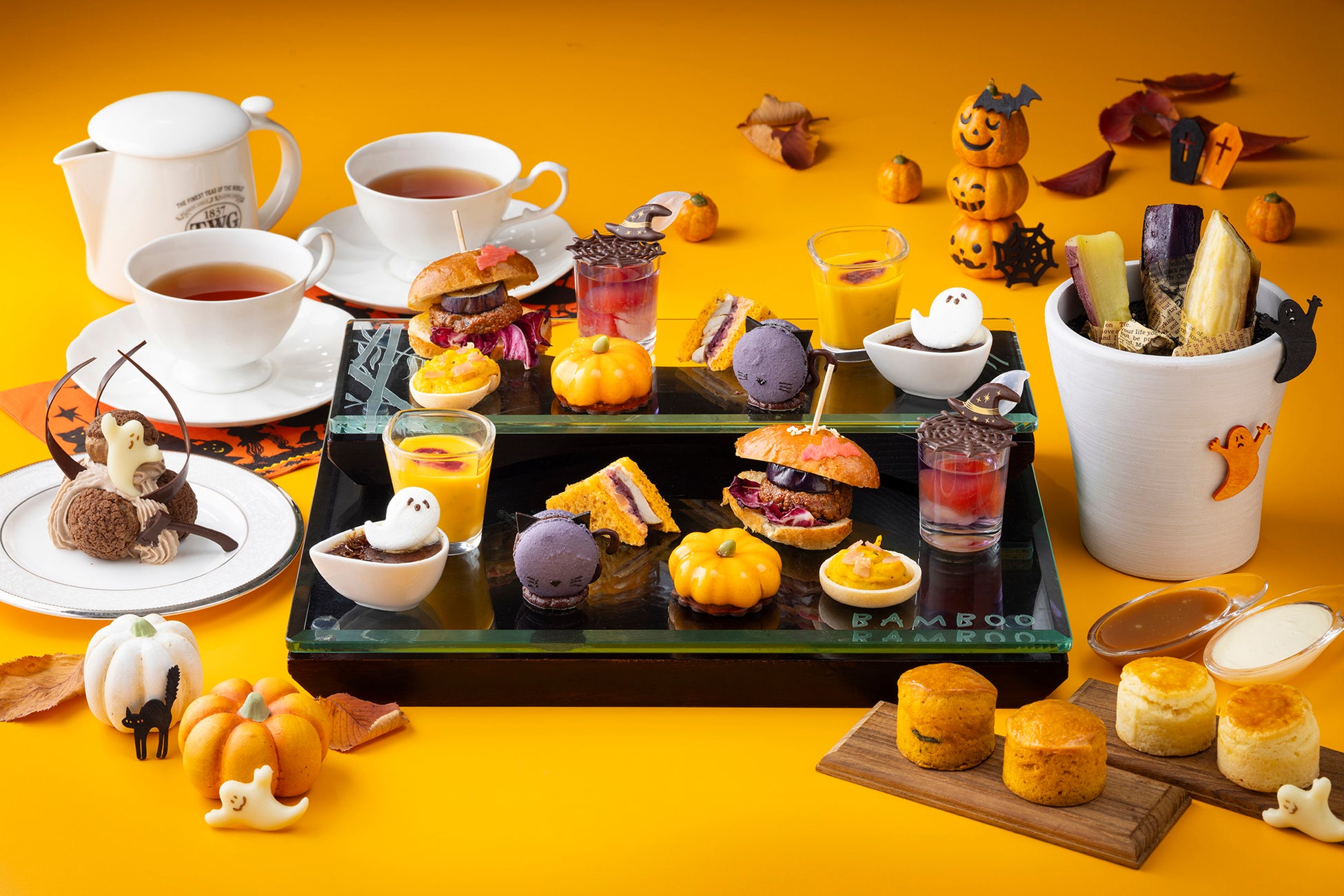 【シェラトン都ホテル東京】愛らしいハロウィーンと秋の味覚を楽しむ「ハロウィーンアフタヌーンティー」　3種のさつまいも 焼き芋食べ放題付きプランも登場