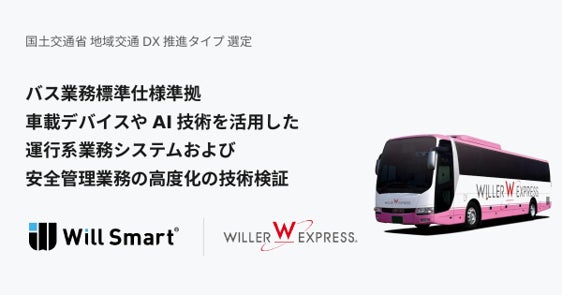 WILLER EXPRESS、Will Smartと国土交通省の地域交通DX事業に採択車載データ・AIと実運行環境を活用し、バスの運行・安全管理を高度化
